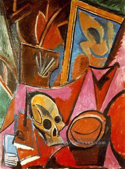 Composition avec Tete mort 1908 cubisme Pablo Picasso Peintures à l'huile